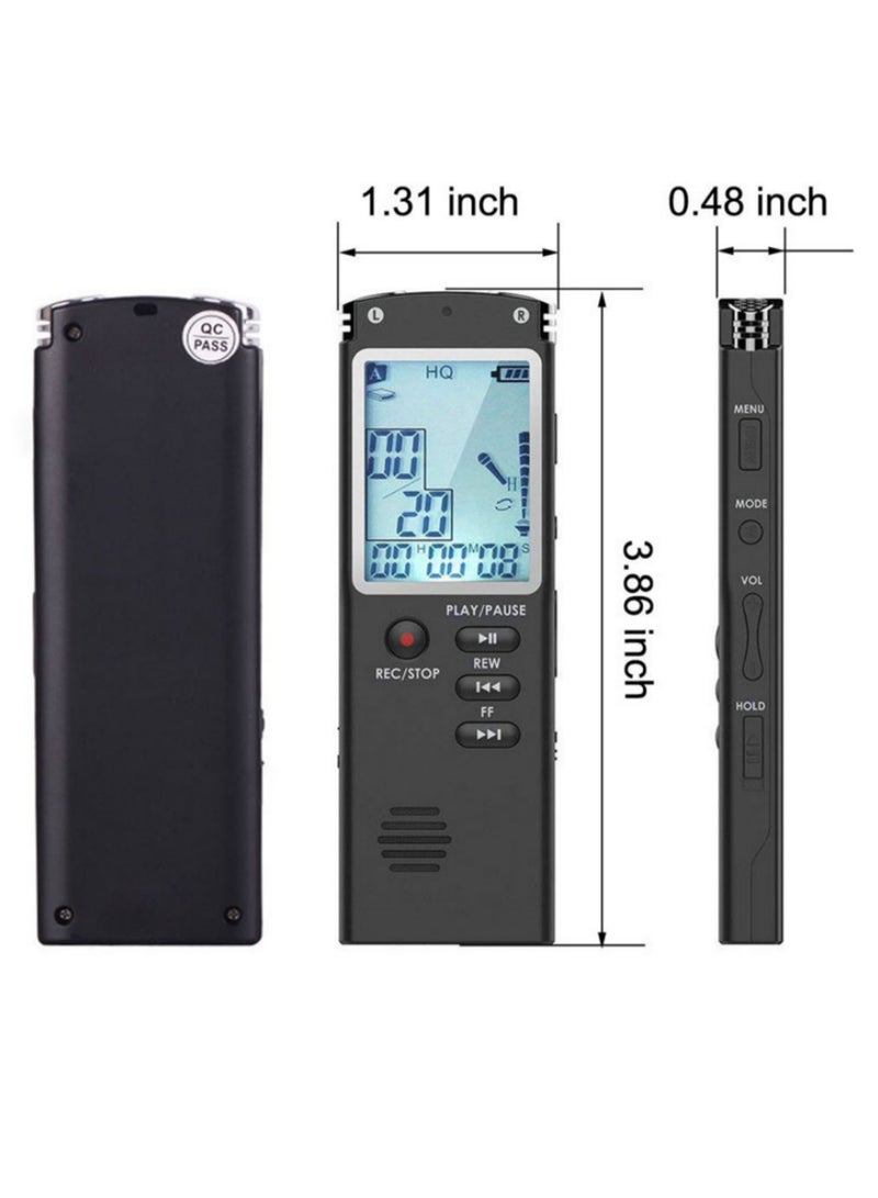 مسجل صوت 8 جيجابايت USB احترافي 96 ساعة ديكتافون مع تقليل الضوائد وتشغيل تنسيقات WAV وMP3 - Image 4